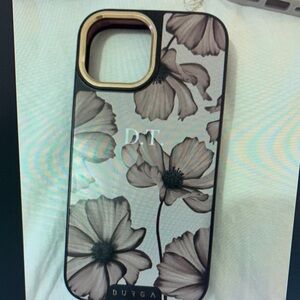 Apple Black and White Floral Case